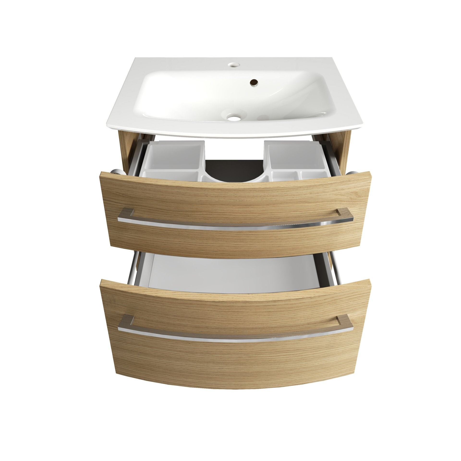 Fackelmann B.STYLE Badmöbel Set 3-teilig, 63 cm, Braun + LED-Spiegelschrank Fackelmann B.STYLE Badmöbel Set 3-teilig, 63 cm, Braun + LED-Spiegelschrank