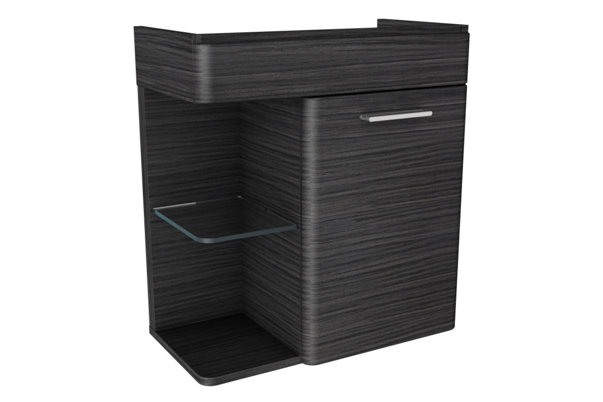 LANZET K8 Gäste WC Waschtischunterschrank 55 cm, Schwarz LANZET K8 Gäste WC Waschtischunterschrank 55 cm, Schwarz