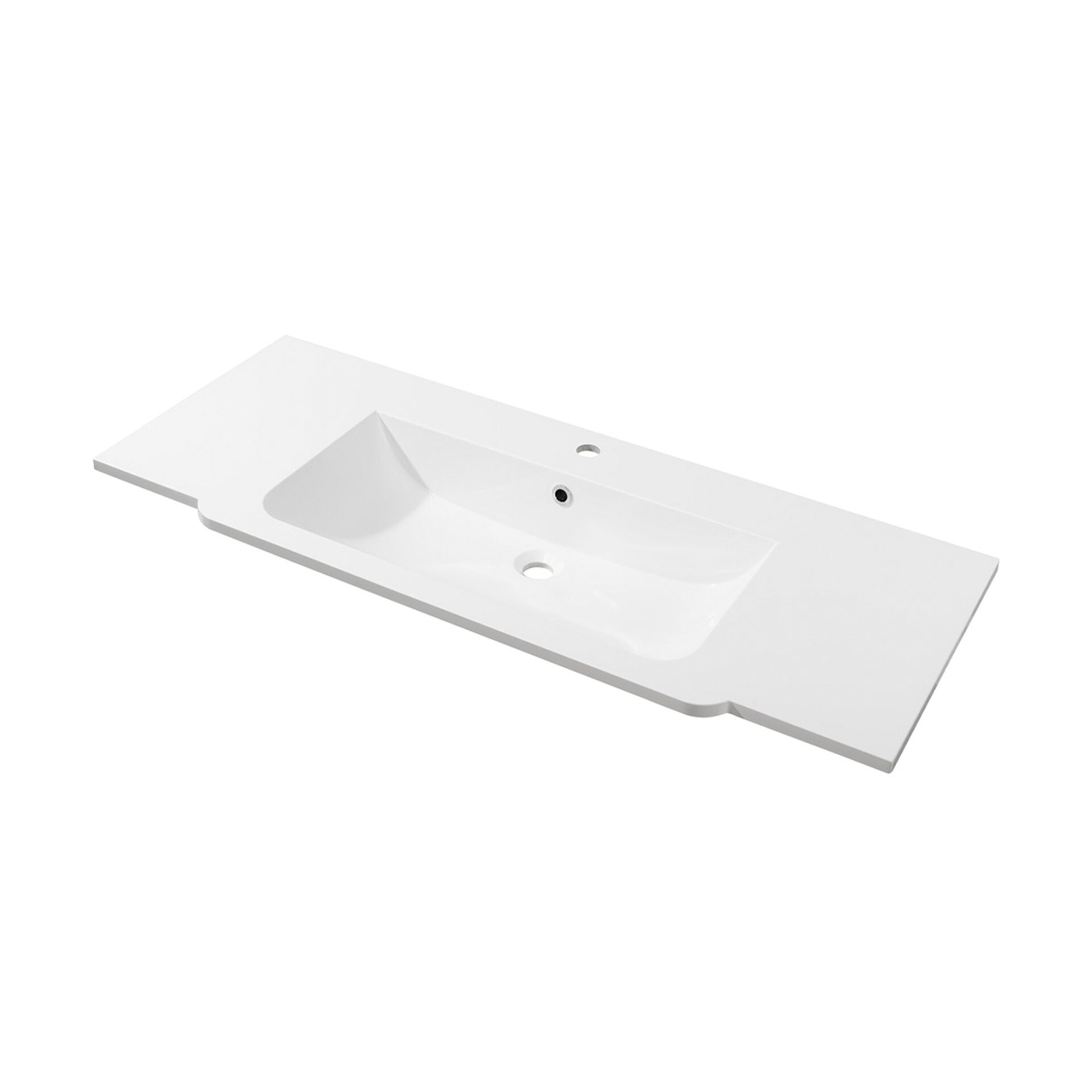Fackelmann LUXOR Waschbecken 120 cm aus Gussmarmor, Weiß Fackelmann LUXOR Waschbecken 120 cm aus Gussmarmor, Weiß