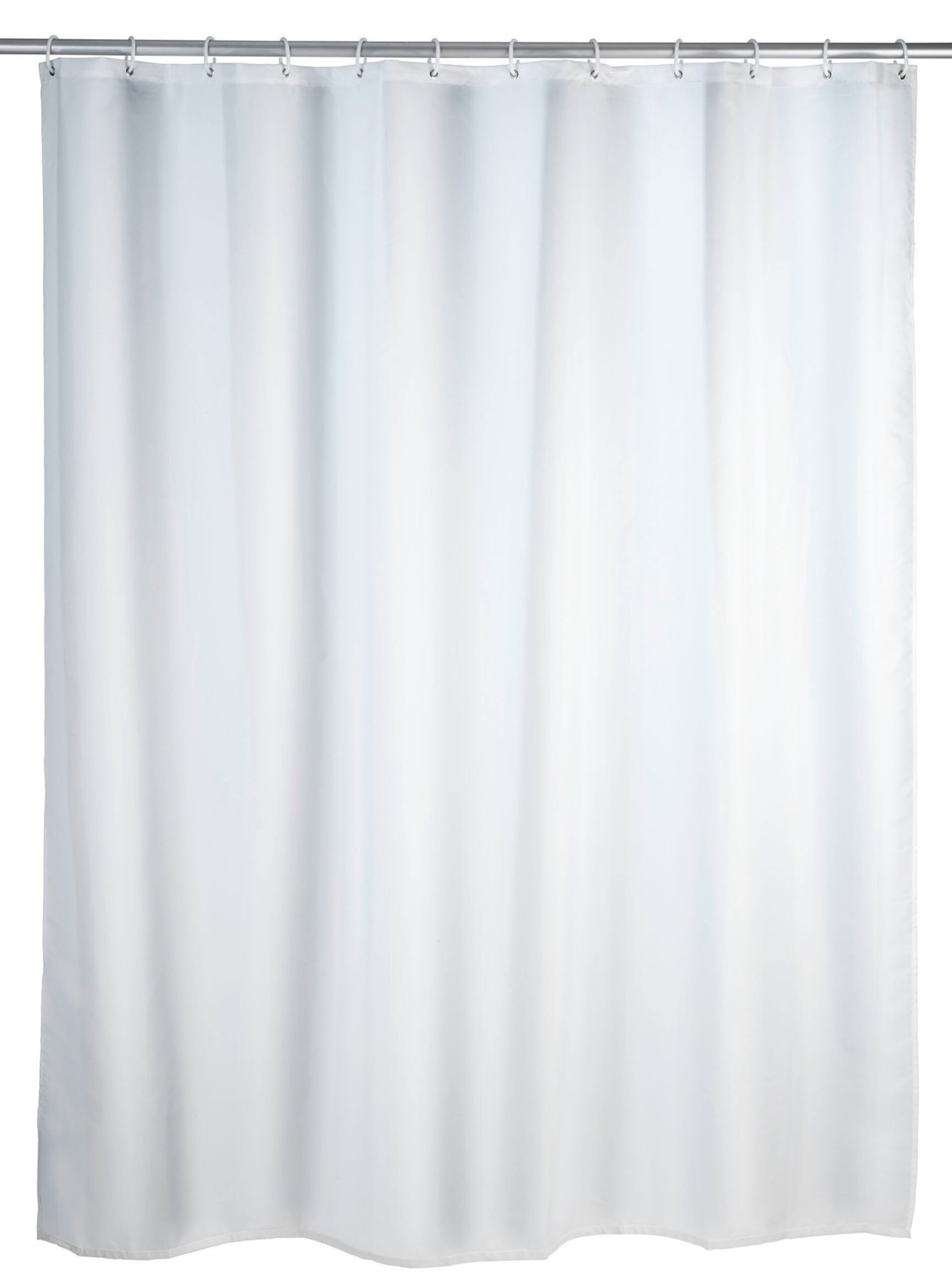 WENKO UNI Duschvorhang 180 x 200 cm, Weiß, waschbar