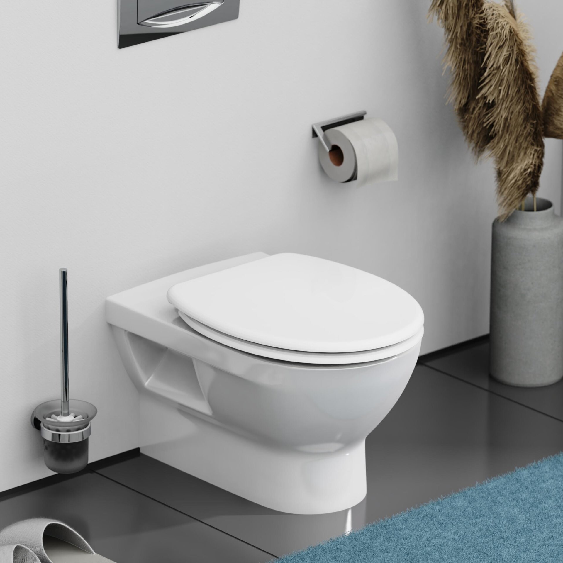 SCHÜTTE WHITE WC-Sitz, Kunststoff, mit Absenkautomatik SCHÜTTE WHITE WC-Sitz, Kunststoff, mit Absenkautomatik