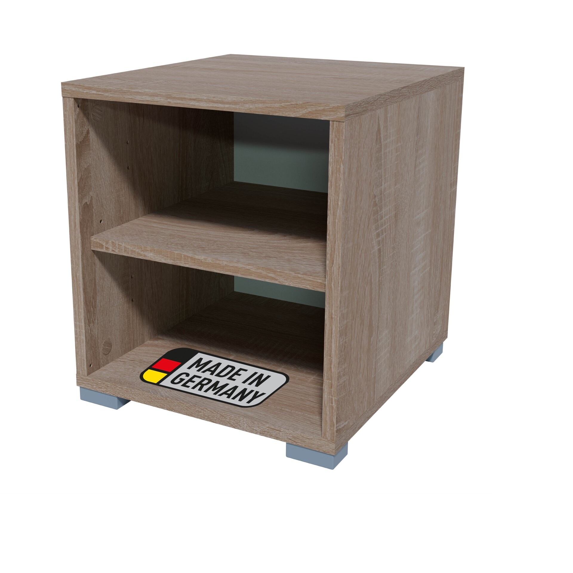 BADEDU VEER Regal 35 cm breit, Braun, 2 Fächer