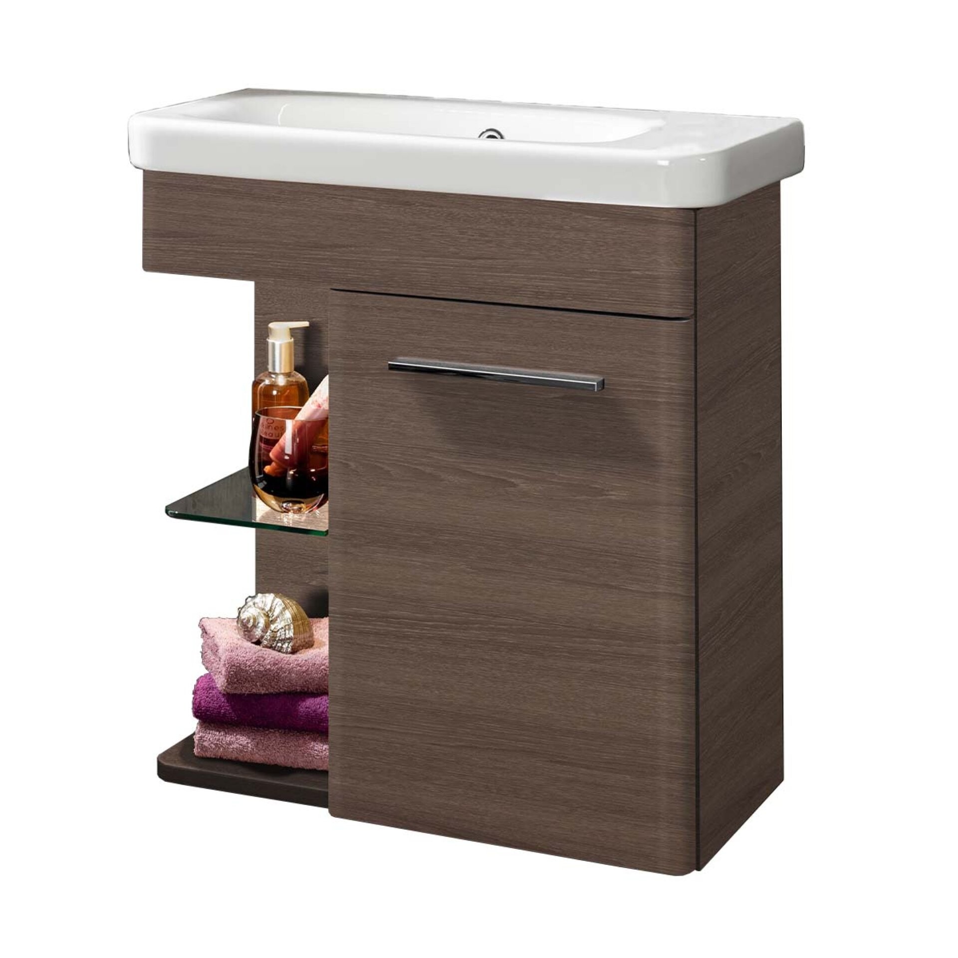 Lanzet K8 Gäste WC Set 60cm Dunkelbraun