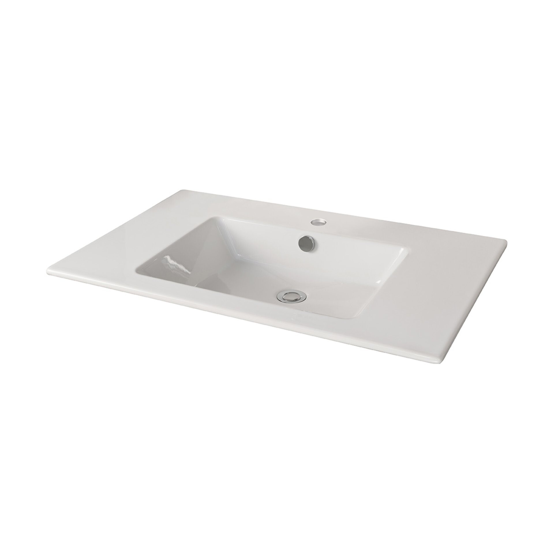 Fackelmann KERA Waschbecken 81 cm aus Keramik, Weiß Fackelmann KERA Waschbecken 81 cm aus Keramik, Weiß