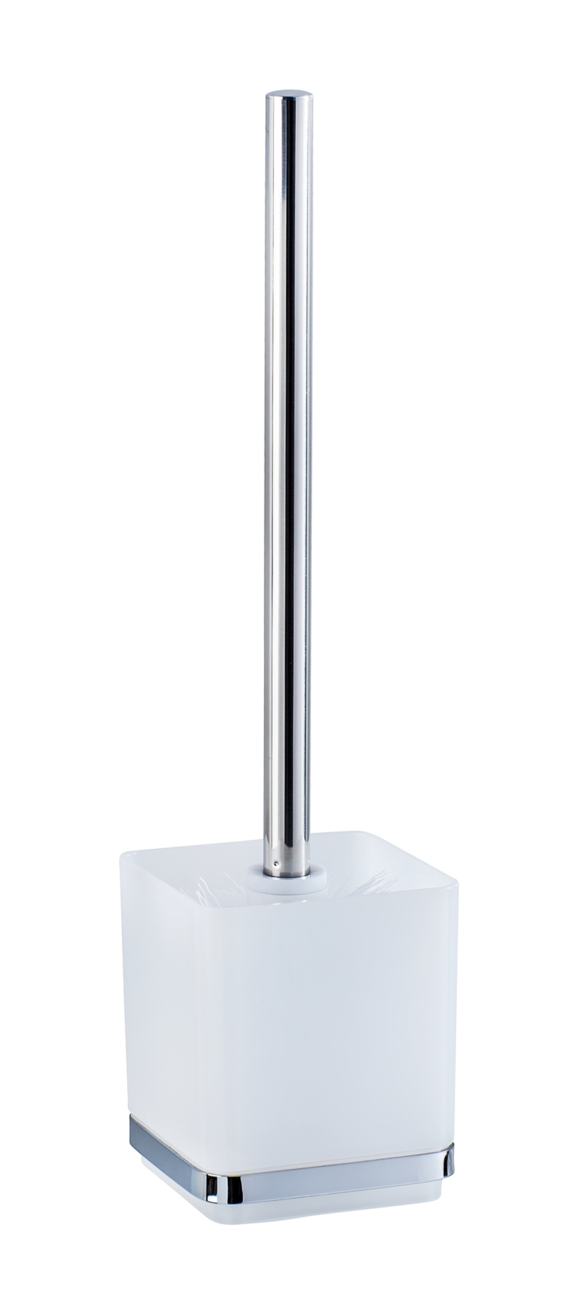 WENKO QUADRO WC-Garnitur, Weiß, Edelstahl, Befestigen ohne bohren, Vacuum-Loc® WENKO QUADRO WC-Garnitur, Weiß, Edelstahl, Befestigen ohne bohren, Vacuum-Loc®