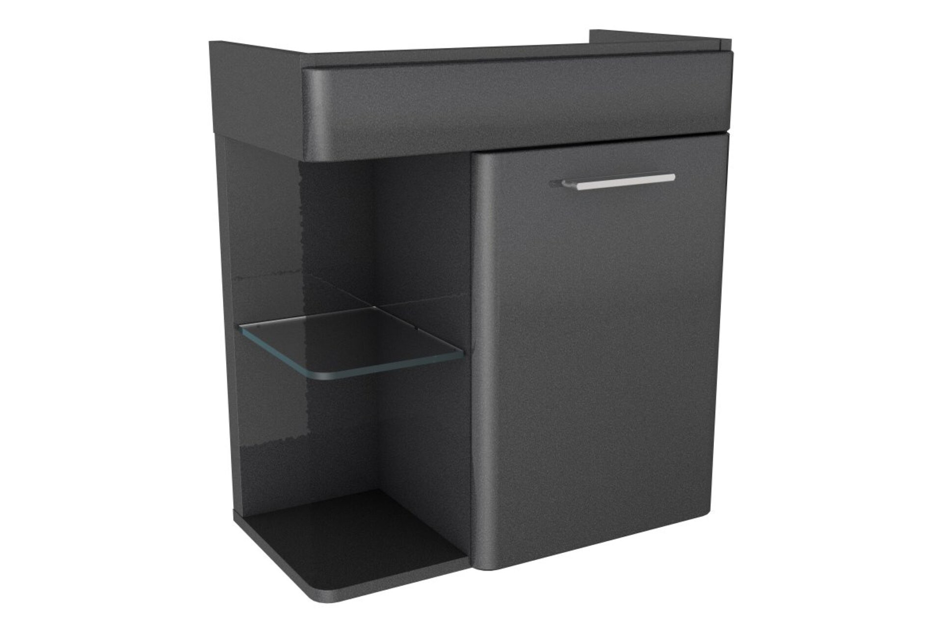 LANZET K8 Gäste WC Waschtischunterschrank 55 cm, Anthrazit LANZET K8 Gäste WC Waschtischunterschrank 55 cm, Anthrazit