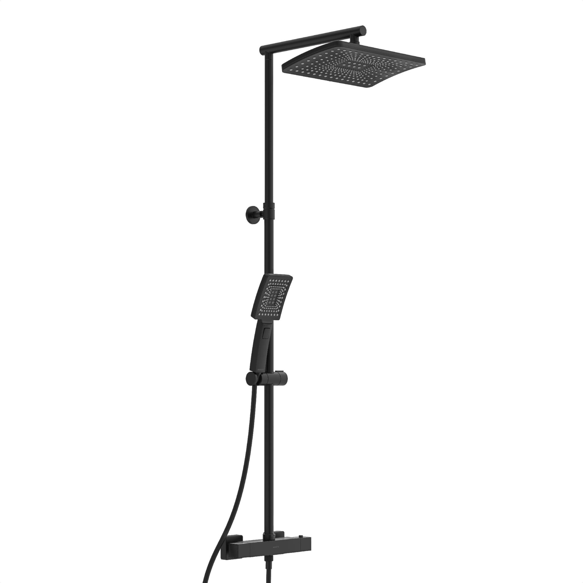 SCHÜTTE TRENTO Überkopf-Brauseset, Schwarz matt, mit Duschthermostat SCHÜTTE TRENTO Überkopf-Brauseset, Schwarz matt, mit Duschthermostat