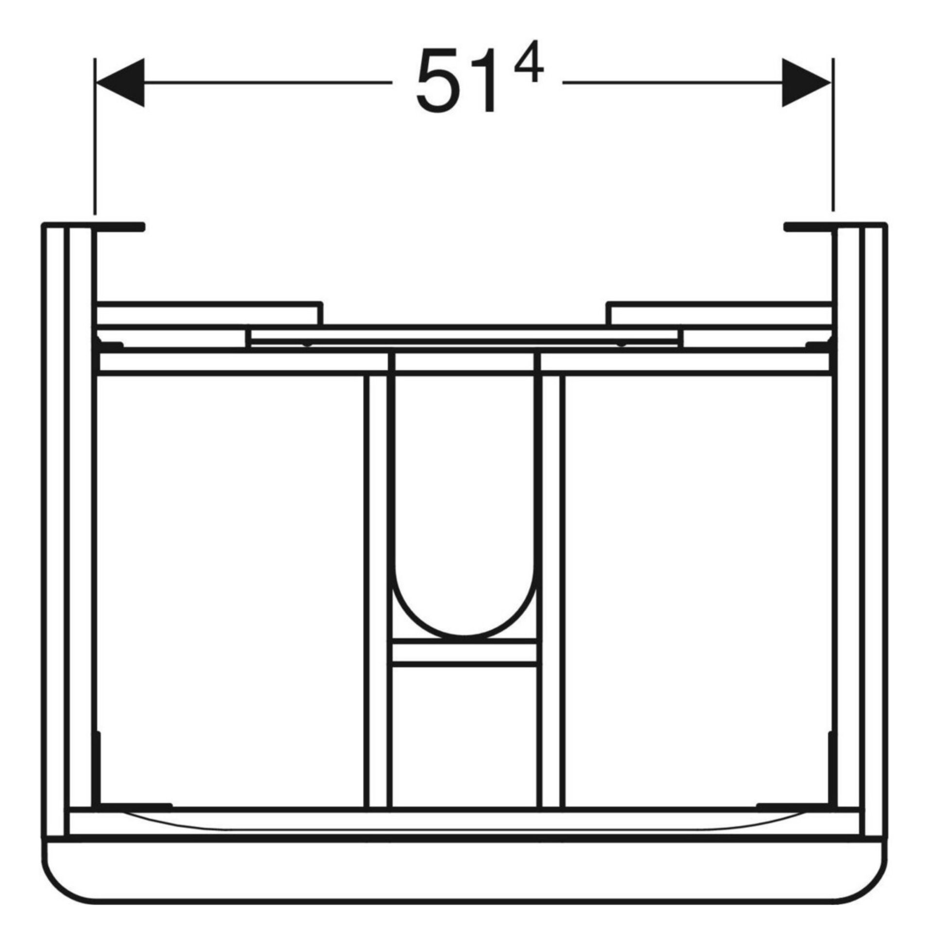 GEBERIT SMYLE SQUARE Waschbeckenunterschrank 58,4 cm breit, Braun dunkel GEBERIT SMYLE SQUARE Waschbeckenunterschrank 58,4 cm breit, Braun dunkel