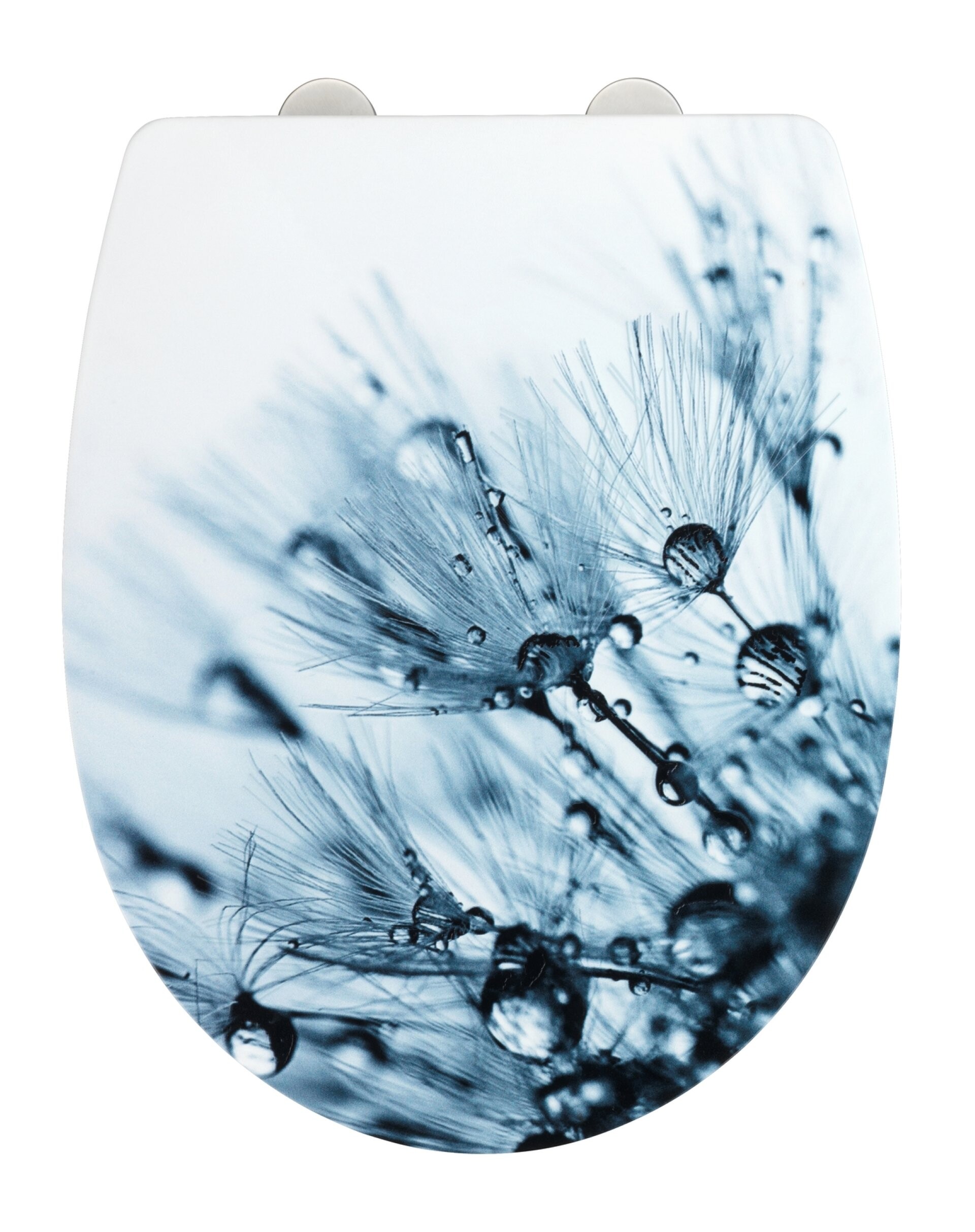 WENKO SERENO WC-Sitz, Weiß/Blau, Thermoplast