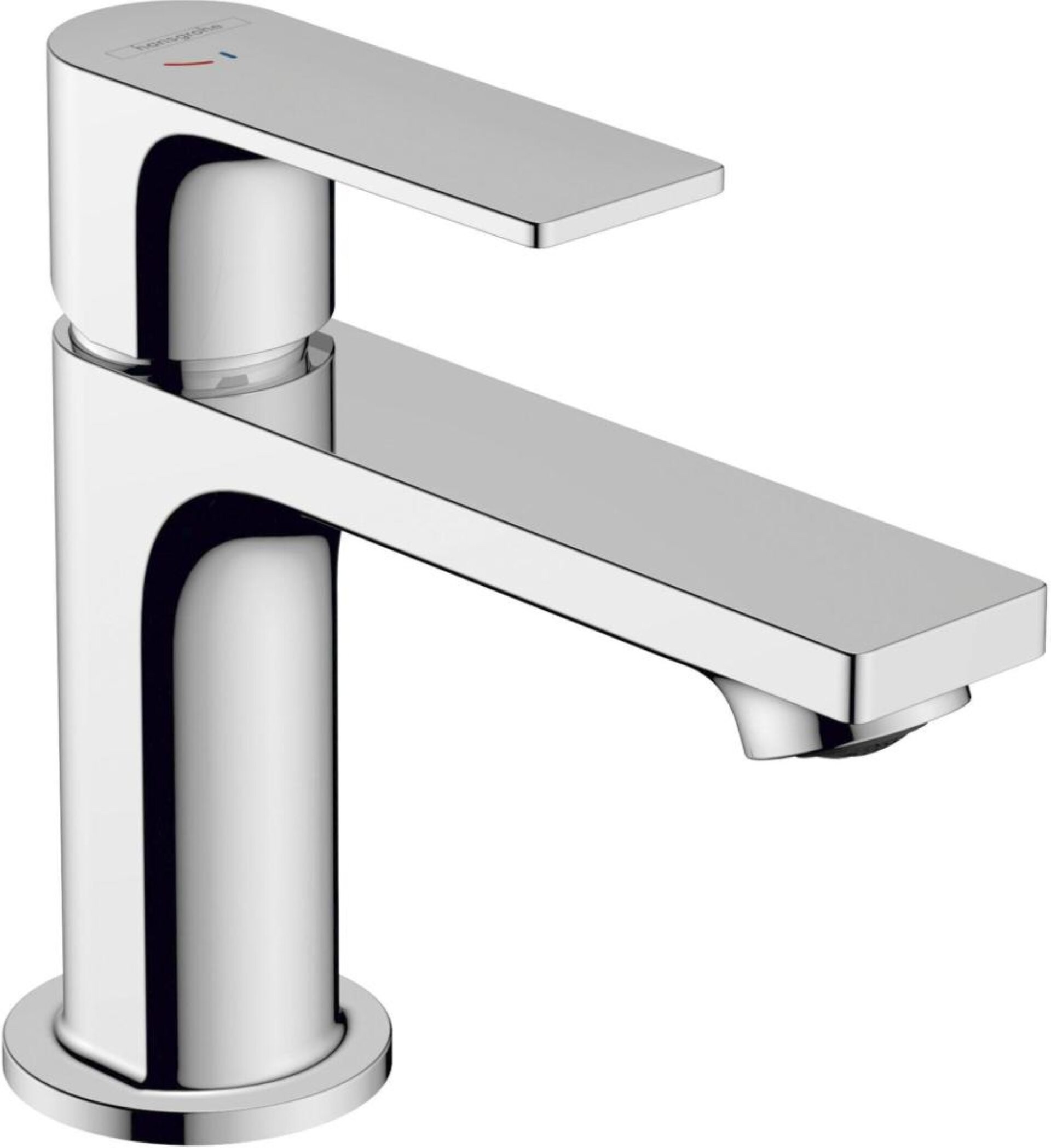 HANSGROHE REBRIS E 80 Waschtischarmatur, Chrom, mit Zugstangen-Ablaufgarnitur, CoolStart