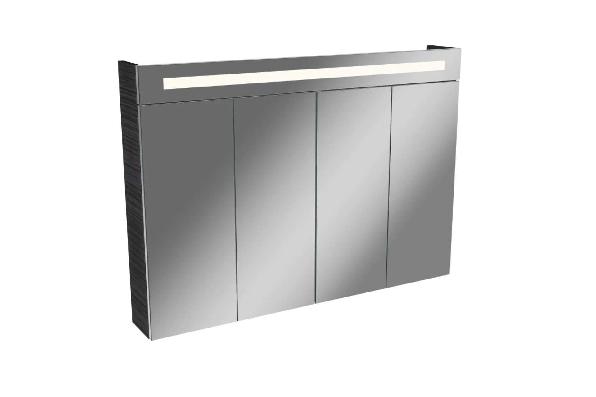 Fackelmann LED Spiegelschrank TWINDY 110 cm, Braun dunkel, Falttüren Fackelmann LED Spiegelschrank TWINDY 110 cm, Braun dunkel, Falttüren