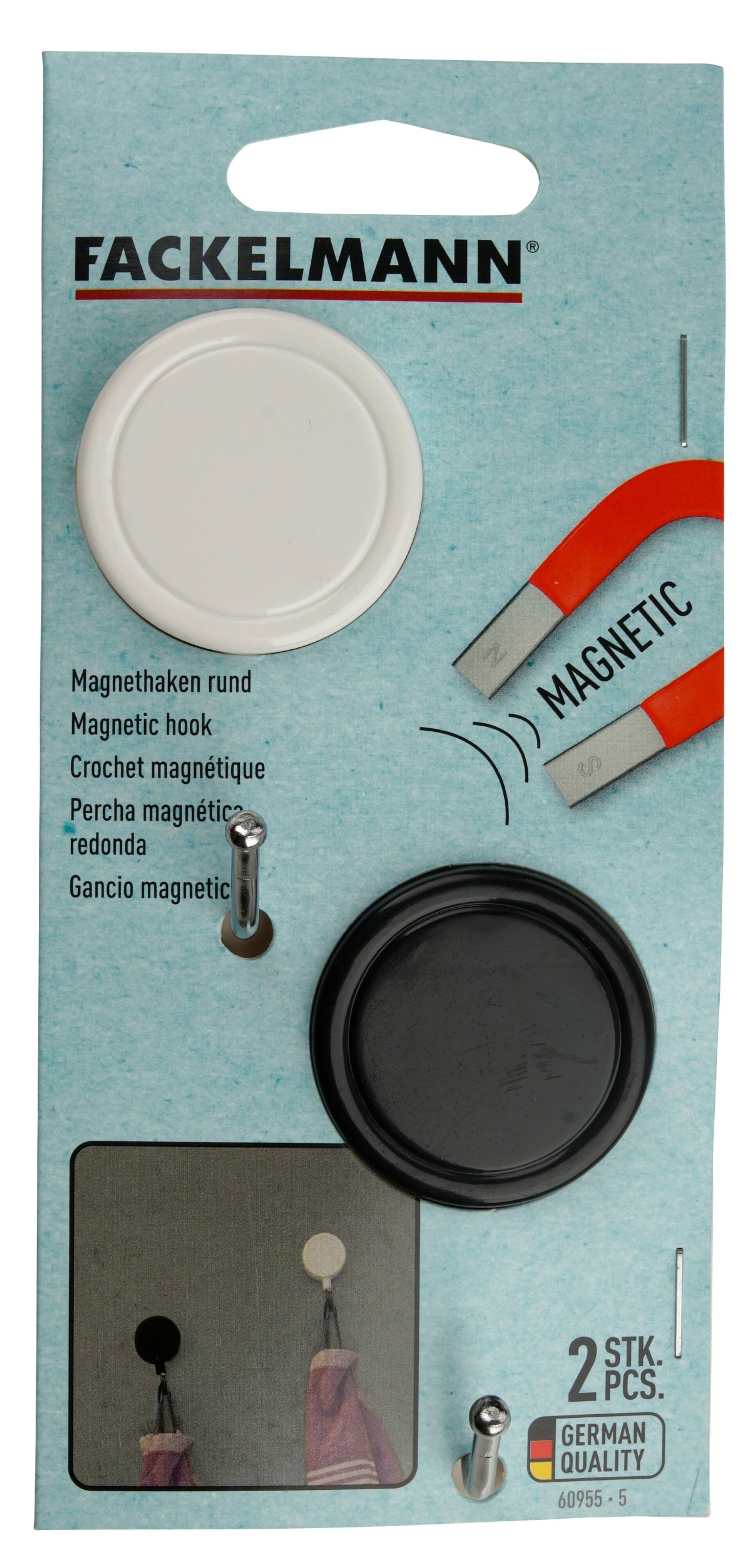 Fackelmann Magnethaken rund 2er-Set Fackelmann Magnethaken rund 2er-Set
