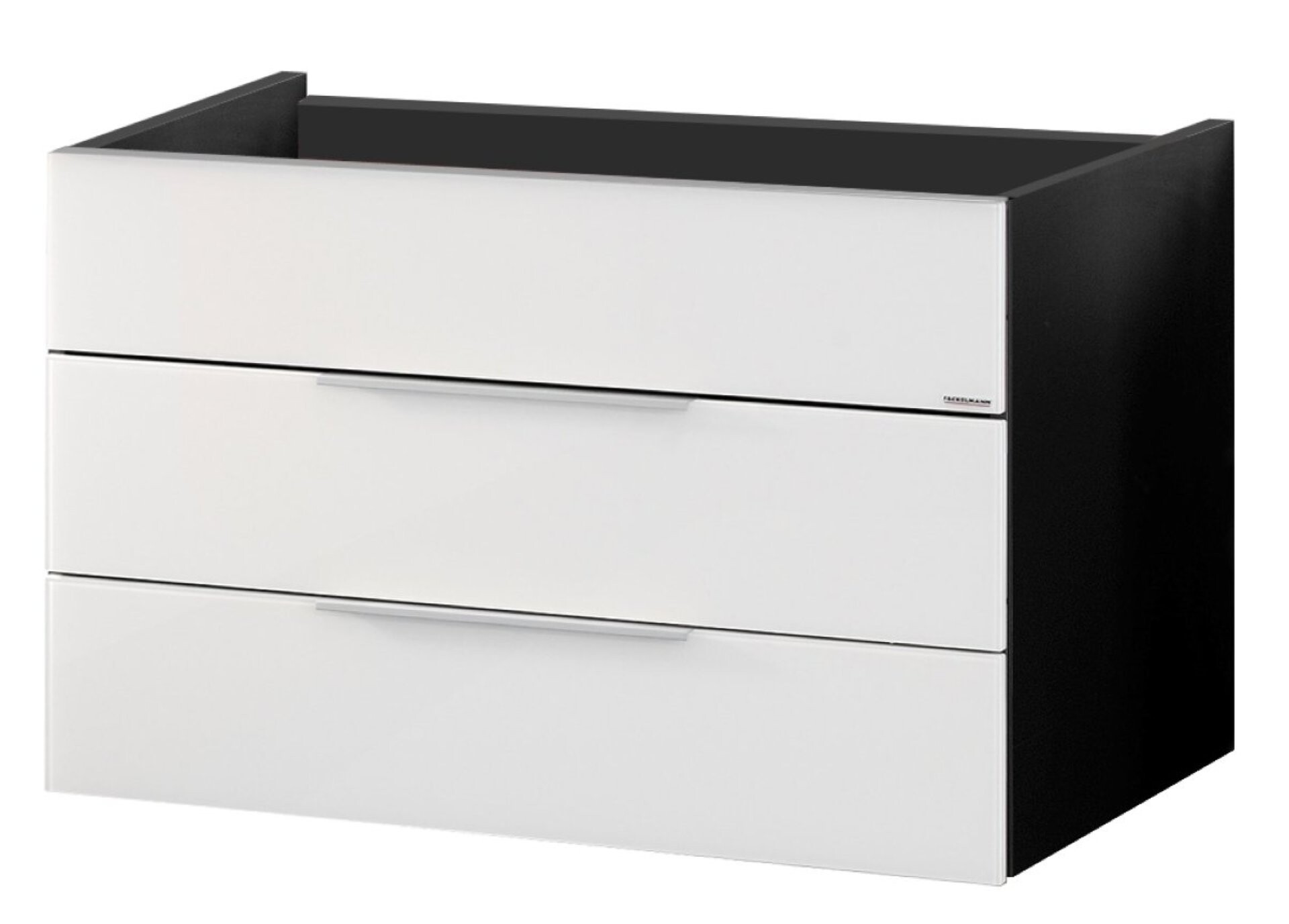 Fackelmann KARA Waschbeckenunterschrank 80 cm, Weiß/Anthrazit, 2 Schubladen Fackelmann KARA Waschbeckenunterschrank 80 cm, Weiß/Anthrazit, 2 Schubladen