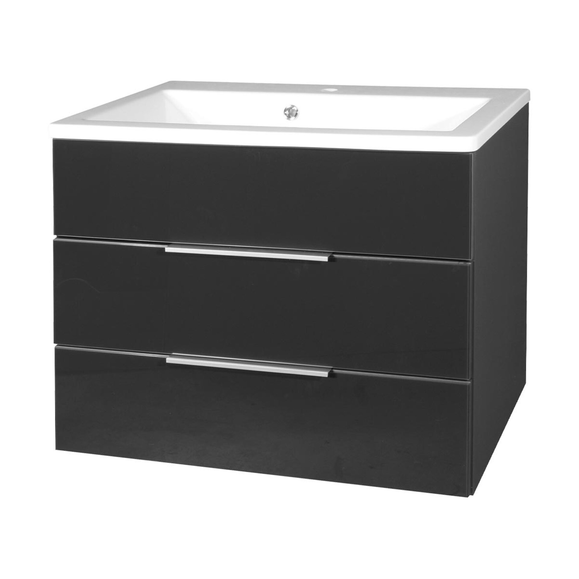 Fackelmann KARA Badmöbel Set 2-teilig 80cm, Anthrazit, Gussmarmor, 2 Schubladen Fackelmann KARA Badmöbel Set 2-teilig 80cm, Anthrazit, Gussmarmor, 2 Schubladen